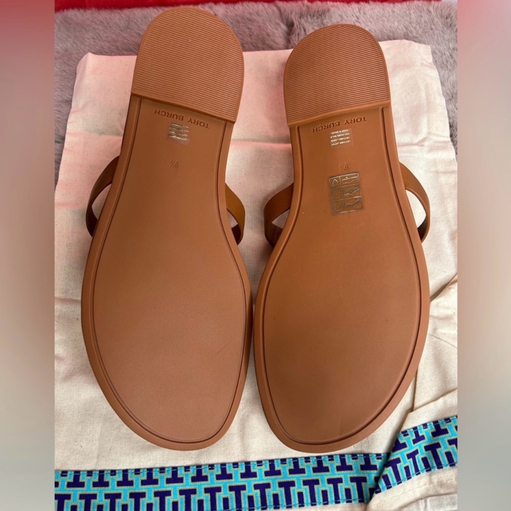 Tory Burch Miller Calf Leather Sandals - Bourbon Miele (Brown) - Picture 2 of 3